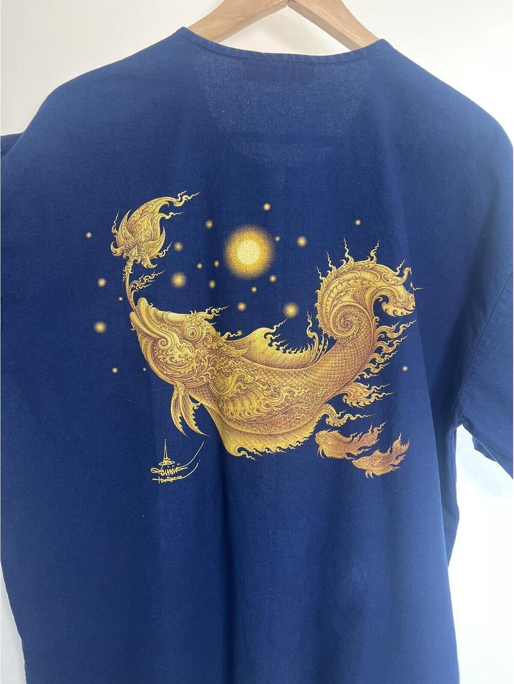 Mauhom Short Sleeve Shirt Thailand Koi Men's XXL